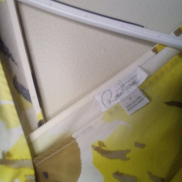 Robin Howe Dress Women 2 Sleeveless Sundress Belt Floral Tan Yellow - Picture 9 of 14